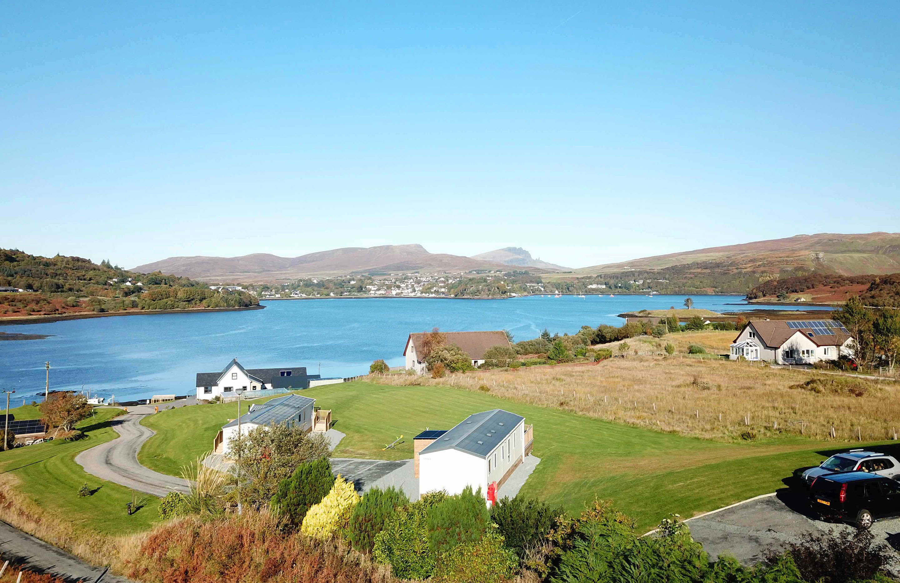 Caravan Skye is located near Portree on the Isle of Skye with stunning sea views